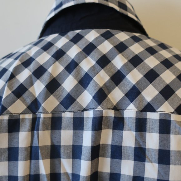 DOUBLJU BLUE/WHITE/GRAY PLAID SHIRT XL* - Picture 5 of 8